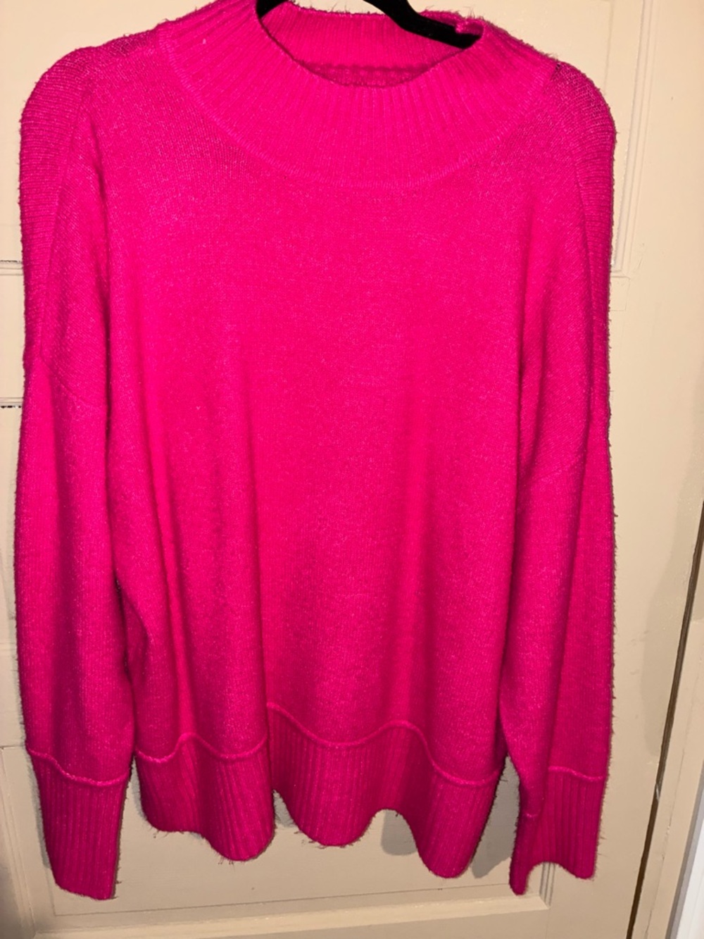 Nine West Hot Pink Women's Crewneck Sweater Size 1X